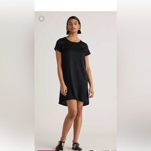 Quince Washable Stretch silk Tee Dress L